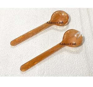 Ensemble de serveurs à salade en résine sans danger pour les aliments décor de table le plus populaire avec cuillère à salade fourchette ustensiles de cuisine tendance - Product Image 5