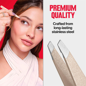 Pinzas para depilar cejas para mujer, Punta inclinada, manicura, belleza, extensión de pestañas, pinzas aplicadoras, pinzas para cejas a bajo precio - Product Image 3
