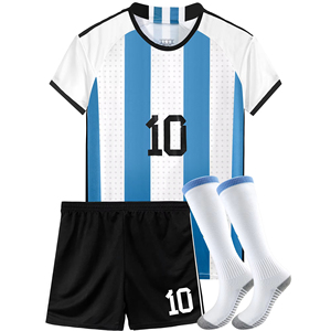 Ensemble de maillots de football par sublimation pour enfants – Vente en gros, directement de l'usine – Tenue de football légère pour garçons, séchage rapide, vêtements de sport unis - Product Image 4