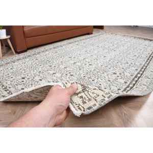 Alfombra Turca Vintage de 5.6x9.8 pies (171x298 cm), Alfombra Blanca con Diseño de Camuflaje - Product Image 4