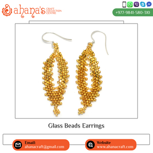 Handmade New Fashion Premium Quality Glass <b>Beads</b> Drop Earrings Religious Classic Style Gift Direct Wholesale Supplier's Handmade - Product Image 2
