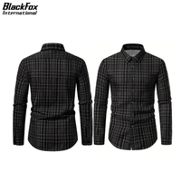 Chemise en flanelle classique pour hommes de couleur noire avec le meilleur matériau contrasté Tissu doux Chemise en flanelle personnalisée
