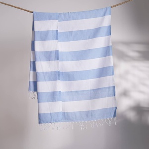 ผ้าขนหนูชายหาดคาบาน่าตุรกี ลายทางสีน้ำเงินและสีขาว ขนาด 33x66 นิ้ว - Product Image 1