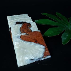 Handcrafted Wood <b>Epoxy</b> <b>Table</b> Coaster for Dining <b>Table</b> Wedding Christmas Decoration Family Gathering Parties - Product Image 1