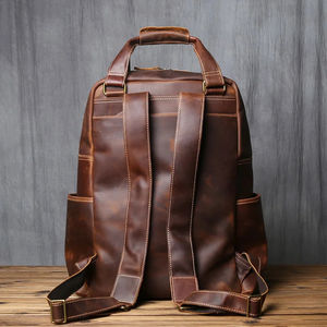 2025 nouveau sac à dos en cuir Offre Spéciale pour hommes et prix de gros Logo personnalisé pas cher prix sac à dos en cuir pour unisexe - Product Image 2