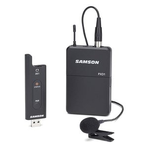Samson Pxd1 Lavalier <b>Microphone</b> <b>Wireless</b> System For Vloggers With Usb Receiver And Clip On Mic - Product Image 1