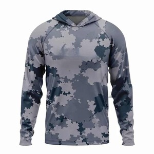Conjuntos Unisex de Camisa de Pesca con Capucha de Manga Larga, Secado Rápido, Resistente a los Rayos UV UPF50, Transpirable, Impermeable, Técnicas de Impresión OEM ODM - Product Image 3