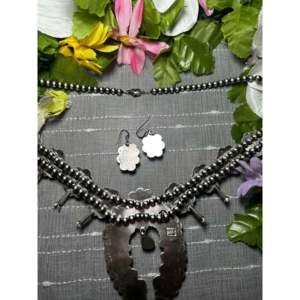 Kee Johnson Golden Hill Turquoise <b>Pearl</b> Necklace <b>Set</b> Fine Jewelry with Diamond Gold Plated Sterling Silver for Parties Weddings - Product Image 2