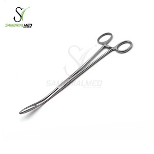 Fórceps de esponja de vestir Cheron de acero inoxidable curvo de 24,0 cm con certificación ISO Base de instrumentos generales de potencia manual - Product Image 6