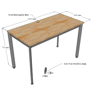Escritorio Ovalado de Diseño Minimalista Concept HBOV002, 120x60cm, Requiere Ensamblaje - Product Image 3