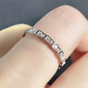 แหวนเพชร0.5กะรัต D สี Moissanite Serpentine ตัดยอดเยี่ยมเกรดเพชรหรูหราเครื่องประดับสำหรับผู้หญิงและเด็กผู้หญิงสำหรับงานแต่งงาน - Product Image 4