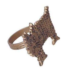 <b>HAND</b> CRAFTED DINING TABLE NAPKIN <b>RINGS</b> METAL DECORATIVE DESIGNER NAPKIN TISSUE <b>RING</b> - Product Image 2