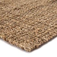 Tapis de sol haut de gamme en jute naturelle tissé à la main, moderne, texturé, rembourré, antidérapant, adapté aux animaux domestiques, lavable, pour cuisine