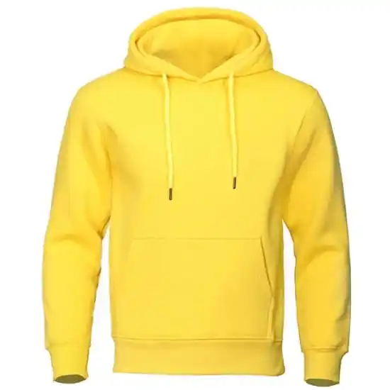 Yellow Hoodie Custom designed Great quality Stitching Men's Pullover Hoodies For Winter 100% cotton Hooded Sweatshirts