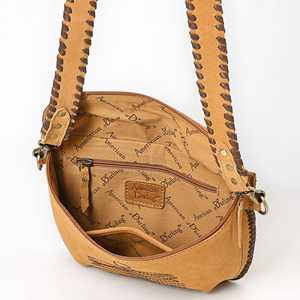 Sac à bandoulière en cuir suédé western bohème élégant usiné à la main sculpture sacs à main pour femmes multi-usages - Product Image 6