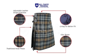 Meilleure vente couleur unie pur coton acrylique Argyle Kilt moderne anneaux en D Design irlandais utilitaire écossais Highland vêtements européens - Product Image 2