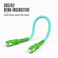 Cordon de brassage optique G657A2 SC APC 3,5 m Simplex 1,6 mm avec gaine LSZH, câble optique haute performance pour utilisation FTTH