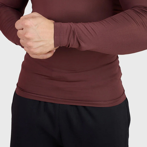 Camiseta de Compresión de Manga Larga para Hombre, Estilo 2025, Color Liso, Cuello Redondo, Algodón y Elastano, en Oferta a Precios Económicos - Product Image 5