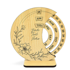 Calendrier perpétuel en bois léger de Tayyab Handicraft Calendrier en bois sans fin poli - Product Image 4