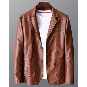 Manteau d'hiver en cuir véritable pour homme, de haute qualité, imperméable, respirant, personnalisé, à col rabattu, rembourré de duvet, fabriqué au Pakistan - Product Image 4