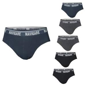 Paquete de 6 bragas de algodón elástico para hombre con elástico suave y transpirable cómodo ajuste Navigare colores surtidos - Product Image 3