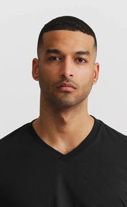 mens <b>black</b> <b>plain</b> solid blank v neck short sleeve <b>tshirt</b> casual regular fit classic everyday tee top - Product Image 5