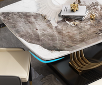 Modernes Hochwertiges Luxuriöses Rechteckiges Gesintertes Stein-Esszimmer-Set Italienisches Schlichtes Design für Große und Kleine Häuser