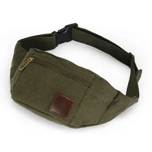 Army Green Color Reasonable Price Durable Canvas Fanny Bag Low MOQ Professional Factory Direct Tactical Canvas Waist bag