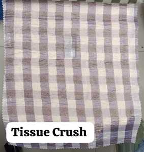 Tissue Crush Fabric Metallic Sheen Lightweight <b>Crinkled</b> Material For Saree Lehenga Kurti Craft & Designer Apparel Wholesale - Product Image 1