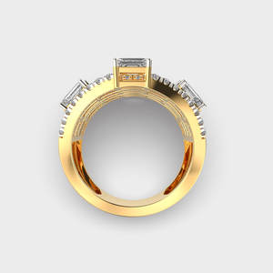 Bague solitaire en or jaune 18 carats sertie d'un opale étincelant, un cadeau d'anniversaire élégant en or massif pour femme - Product Image 2