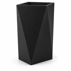 Fida <b>Square</b> Fiberglass <b>Planter</b> with Folded Surface - Product Image 1