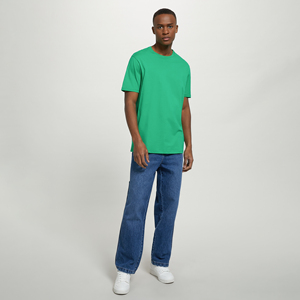 Noir uni col rond T-Shirt vêtements pour hommes grande taille hommes chemises coton respirant haute rue Style à manches courtes hommes t-shirts - Product Image 5