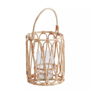 Lanterne en rotin 100% naturel fait à la main de qualité supérieure, porte-bougie, lueur confortable, décoration de la maison, fabriquée au Vietnam - Product Image 1