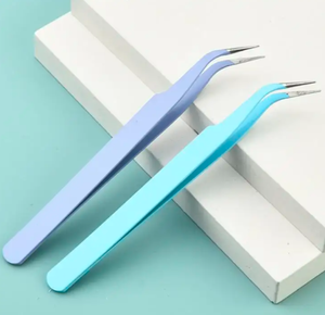 ANAAIF Pince à cils à pointe en fibre de haute densité, extension de faux cils pointus et incurvés pour l'épilation des sourcils - Product Image 6