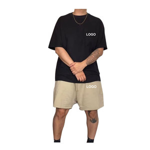 Camiseta transpirable y conjunto corto logotipo personalizado verano impreso hombres conjuntos ropa deportiva hombres pantalones cortos conjunto - Product Image 6