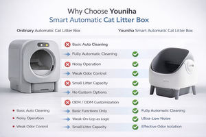 Top Vente Litière Automatique Auto-Nettoyante pour Chat avec Double Capteur de Sécurité et Contrôle par APP, Gris-Blanc, Sacs Poubelle en Plastique Inclus - Product Image 4