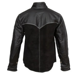 Veste de soudage en cuir suédé Vestes de sécurité au travail en cuir de vachette fendu robuste pour soudeurs Vestes de sécurité - Product Image 2