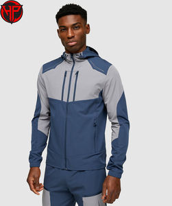 Chaqueta Cortavientos Personalizada para Hombre, Estilo Casual Urbano, Cierre de Cremallera, Opción de Talla Grande para Actividades al Aire Libre - Product Image 2