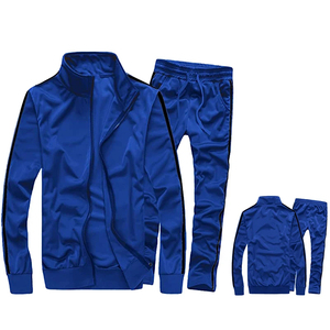Conjunto de chándal para hombre, chándal de secado rápido, transpirable, color sólido, retazos, deportes cálidos, chándales personalizados, venta al por mayor - Product Image 4