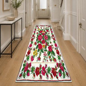 Tapis RUGS DEPOT LXDP-0419 en gros, terracotta doré, patchwork vintage, imprimé numériquement, lavable en machine, chenille, antidérapant - Product Image 5