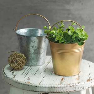 Ensemble de jardinières décoratives en métal fer plaqué or croissant de lune disponibles à des prix très abordables - Product Image 6