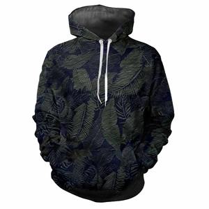 Sweat à capuche pour hommes à la mode de haute qualité imprimé fleurs et plantes motifs impression numérique décontracté à manches longues à capuche tissu épais - Product Image 2