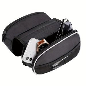 <span class=keywords><strong>Sacoche</strong></span> frontale pour vélo de montagne, <span class=keywords><strong>double</strong></span> tube de téléphone portable, <span class=keywords><strong>sacoche</strong></span> de selle de haute qualité, équipement d'équitation, sacs d'outils thermopressés EVA - Product Image 5
