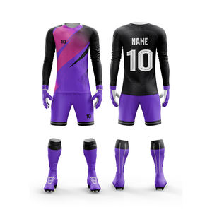 Venta caliente adulto portero entrenamiento uniforme Fabricación de fútbol desgaste con camisetas y pantalones para portero de fútbol - Product Image 1