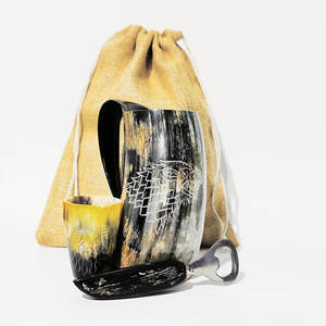 Cornes à boire viking et mugs naturellement polis, fabriqués pour les vrais amateurs de Vikings, en provenance d'Inde - Product Image 4