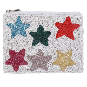 Porte-monnaie perlé coloré fait à la main pour les adolescents personnalisé poche à fermeture éclair portefeuille d'argent pochette perlée en gros - Product Image 1
