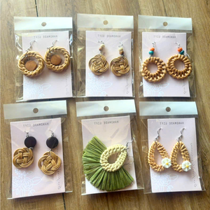 Vietnam Handmade Bamboo Jewelry <b>Earrings</b> Natural Rattan Eco Friendly Lightweight Fashion Accessories - Product Image 1