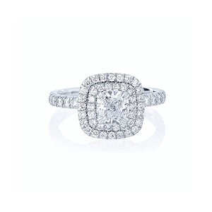 Anillo de compromiso de diamante cultivado en laboratorio al por mayor 10K oro/plata corte redondo VVS2 E Color IGI certificado ético sostenible joyería - Product Image 2