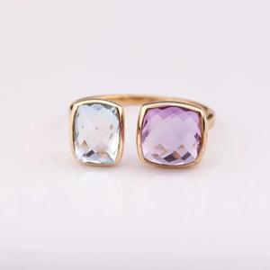 Minimalist <b>Moonstone</b> Ring for Women 14K Gold Plated Sterling Silver <b>Jewelry</b> from Thailand Manufacturer - Product Image 3