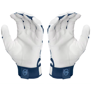 Guantes de bateo de béisbol y softbol de cuero genuino personalizados, guantes antideslizantes para hombre y mujer, guantes de bateo deportivos de bajo precio - Product Image 5